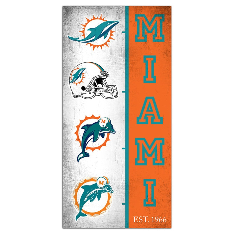 NFL Team Logo History Sign