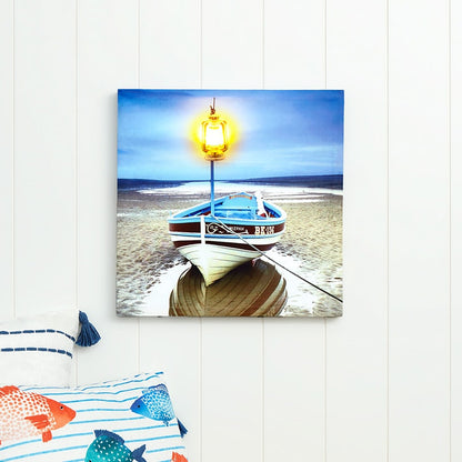 Coastal Lighted Canvas Wall Art - Buoys, Candle, or Coastal