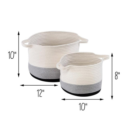 Nesting Cotton Rope Storage Basket Set