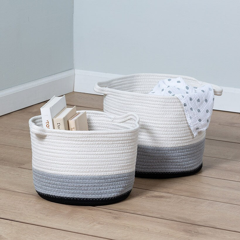 Nesting Cotton Rope Storage Basket Set