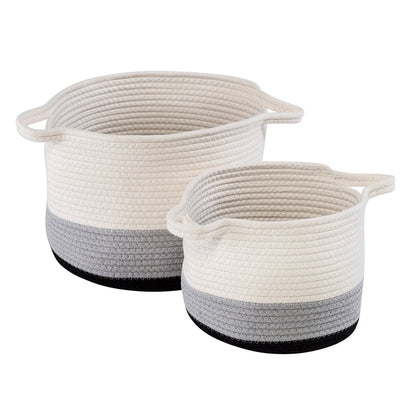 Nesting Cotton Rope Storage Basket Set