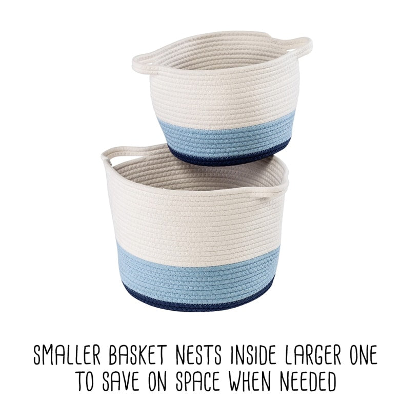 Nesting Cotton Rope Storage Basket Set