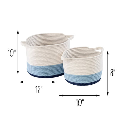 Nesting Cotton Rope Storage Basket Set