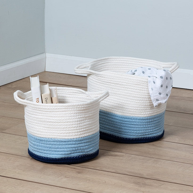 Nesting Cotton Rope Storage Basket Set