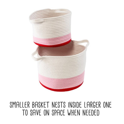 Nesting Cotton Rope Storage Basket Set