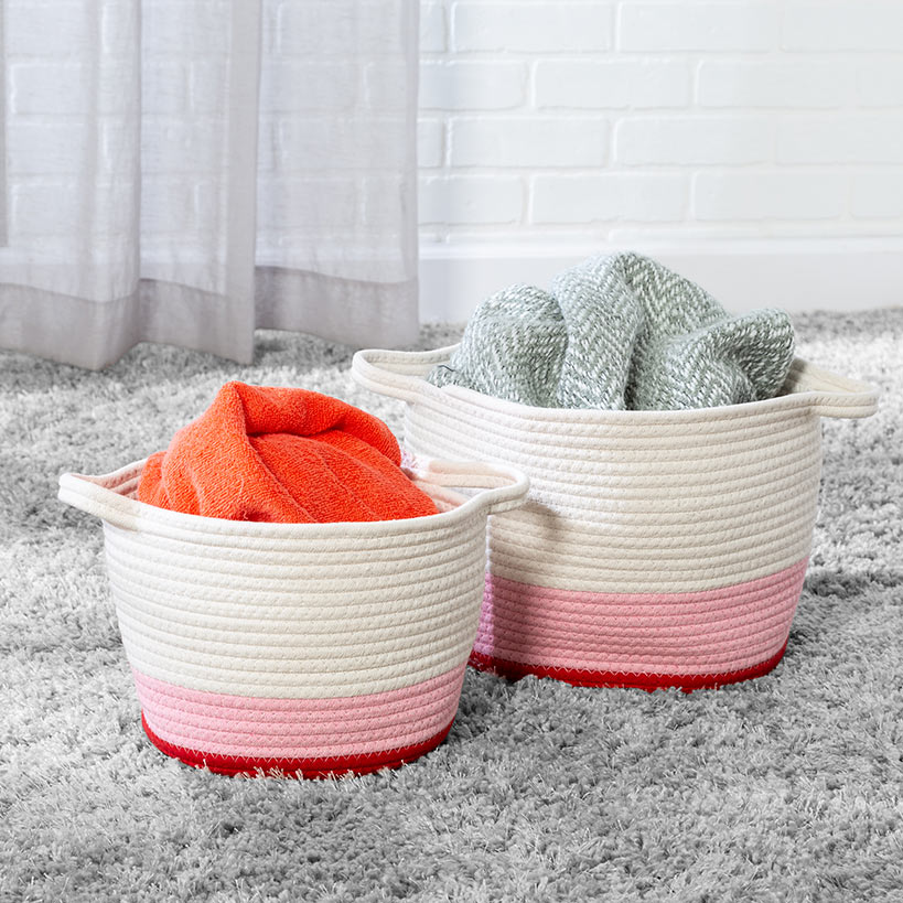 Nesting Cotton Rope Storage Basket Set