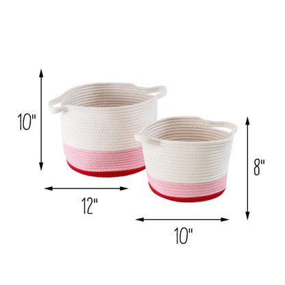 Nesting Cotton Rope Storage Basket Set