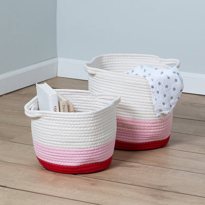 Nesting Cotton Rope Storage Basket Set