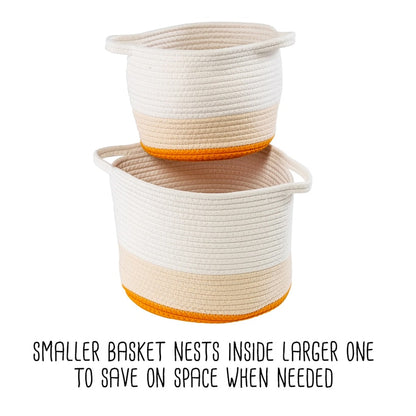 Nesting Cotton Rope Storage Basket Set