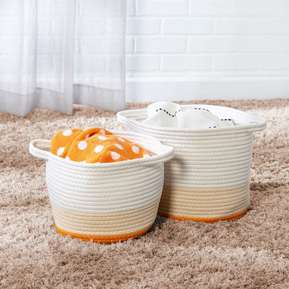 Nesting Cotton Rope Storage Basket Set
