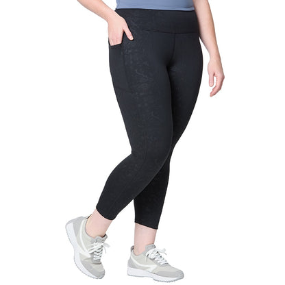 Nicole Miller Women's 7/8 Length Yoga Leggings with Pockets