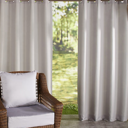 Outdoor Cabana Stripe or Solid Curtain