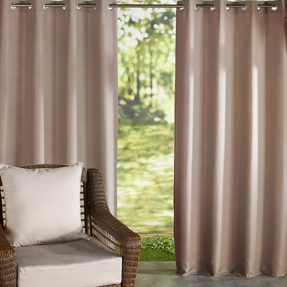 Outdoor Cabana Stripe or Solid Curtain