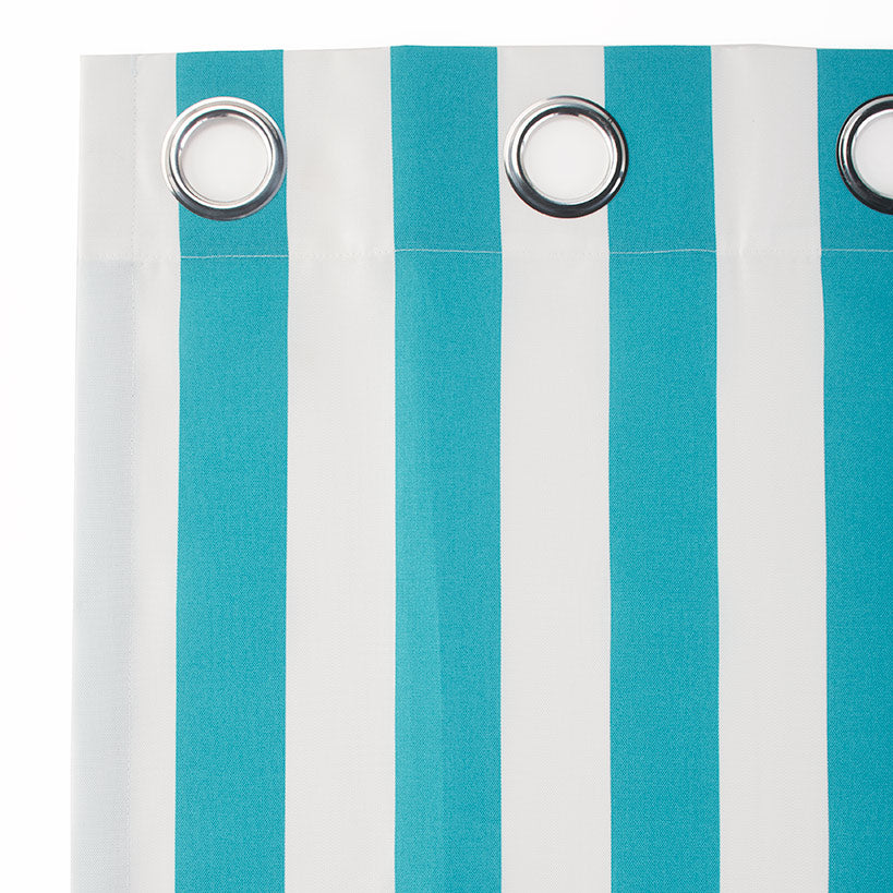 Outdoor Cabana Stripe or Solid Curtain