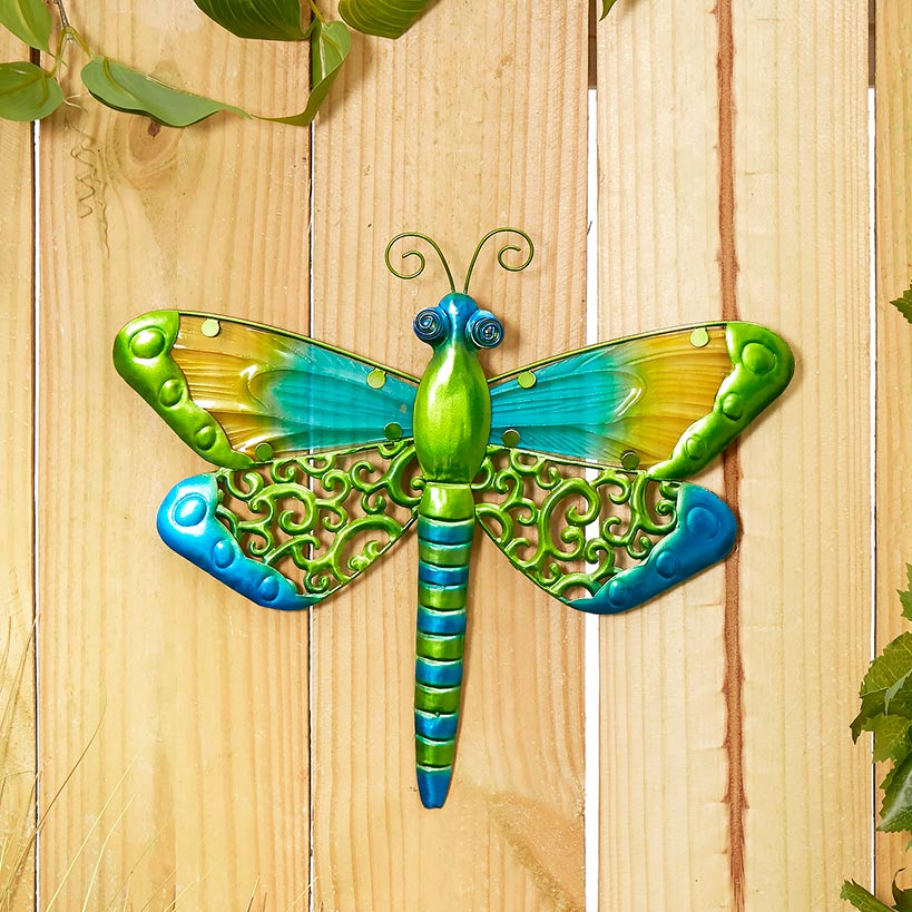 Vibrant Butterfly Or Dragonfly Garden Wall Hanging#select-design_dragonfly