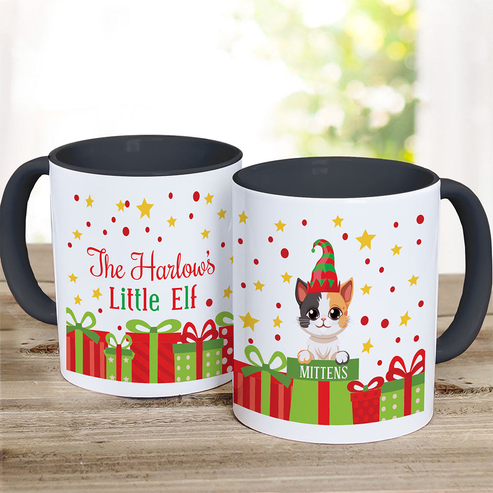 Personalized Little Elf Christmas Pet Coffee Mug