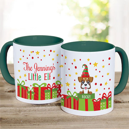 Personalized Little Elf Christmas Pet Coffee Mug