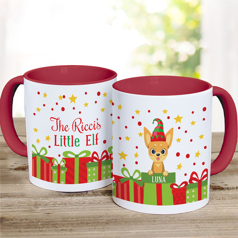 Personalized Little Elf Christmas Pet Coffee Mug
