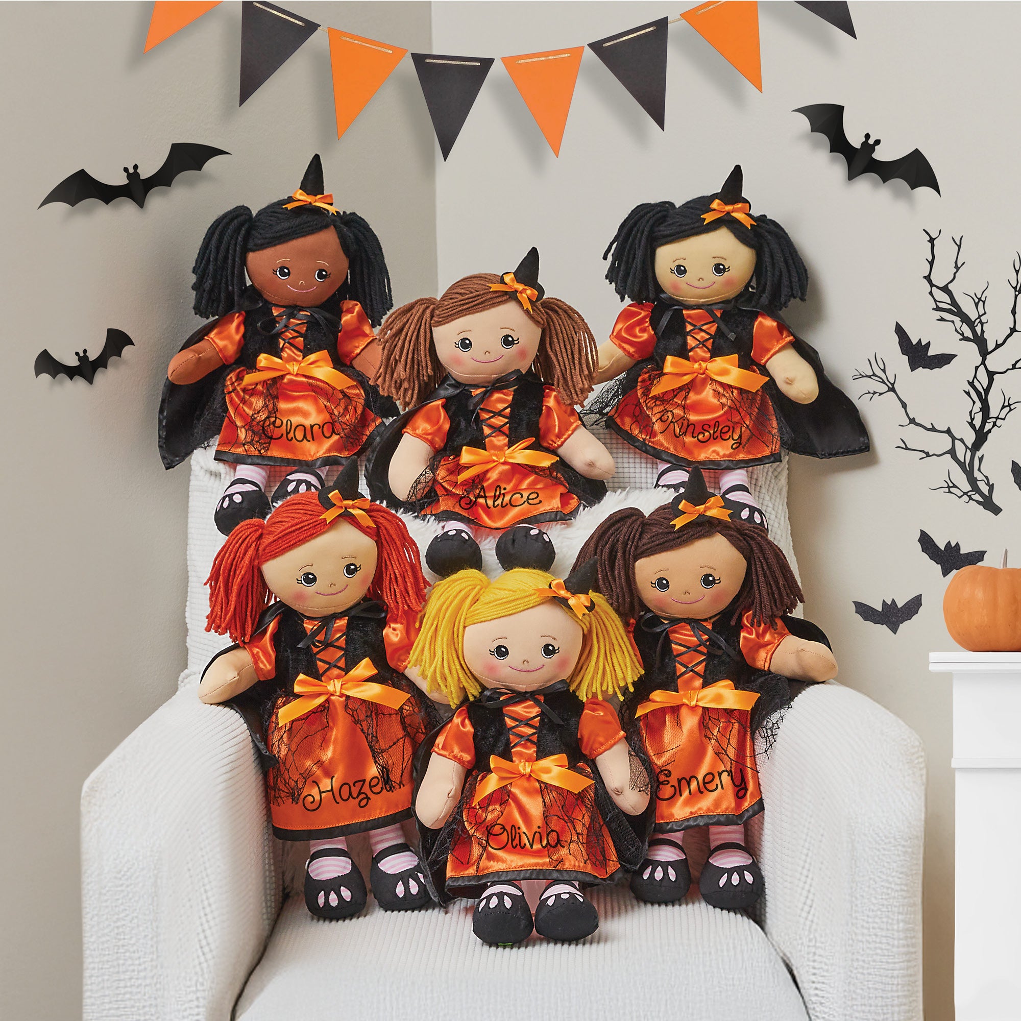 Personalized Rag Doll with Halloween Dress