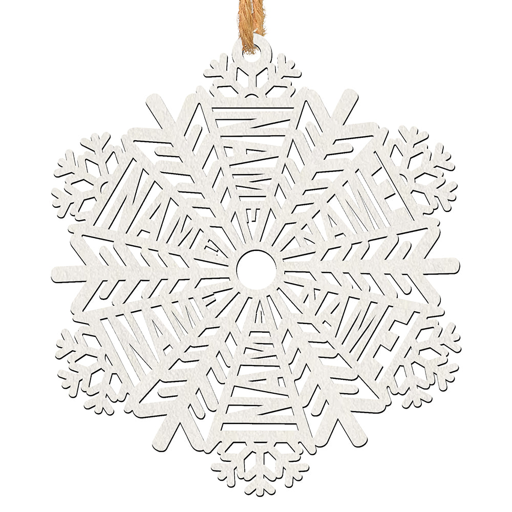 Personalized Wood Snowflake Ornament