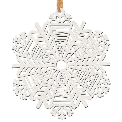 Personalized Wood Snowflake Ornament