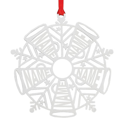 Personalized Snowflake Ornament White Wood