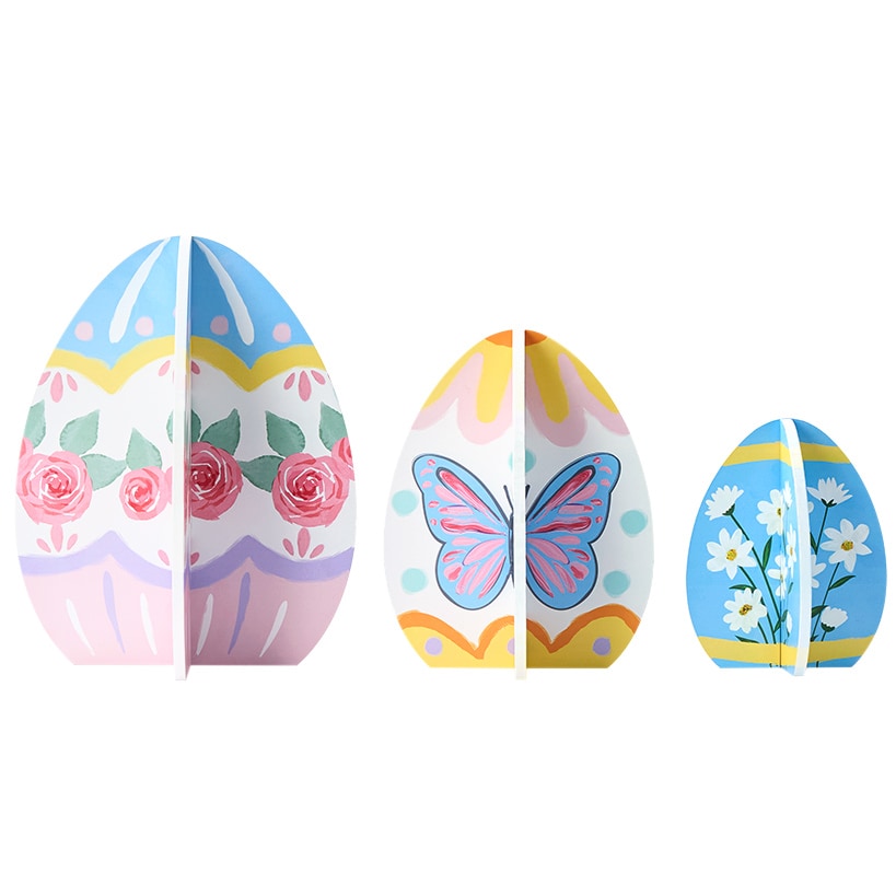 Easter Painted Egg Trio