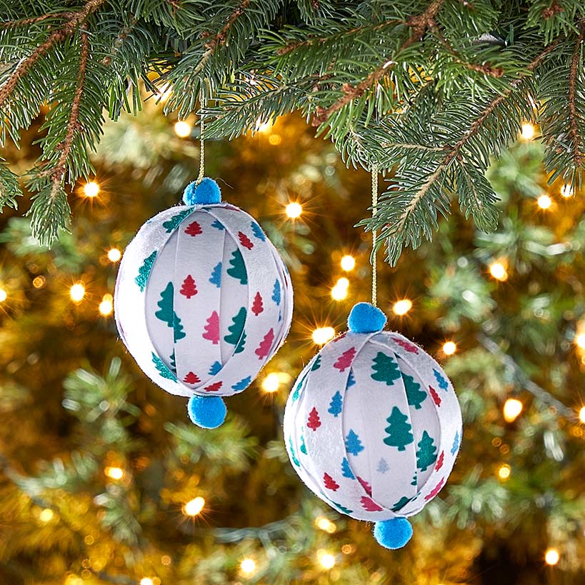 Sets of 2 Patterned Paper Ball Ornaments#select-item_green/blue/pink-trees
