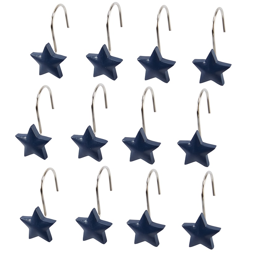 Star Shaped Shower Hooks Set of 12