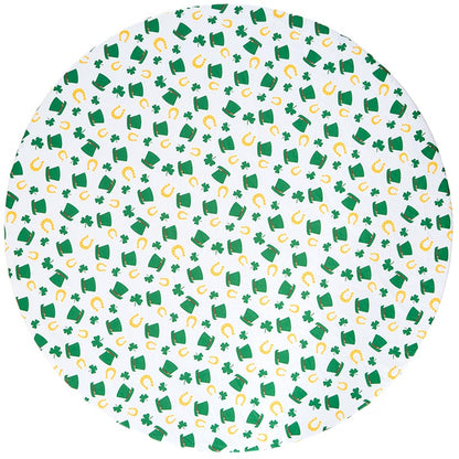 St Patrick's Day Round Vinyl Easy Fit Tablecloth Fits 36" to 48" dia