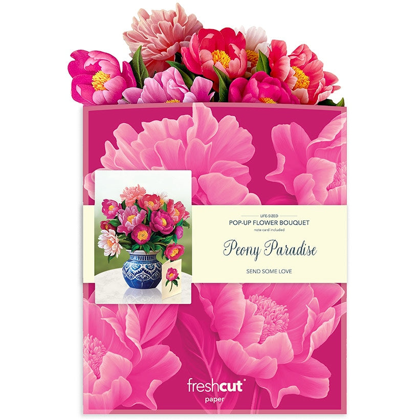 Peony Paradise Pop-Up Flower Bouquet Card