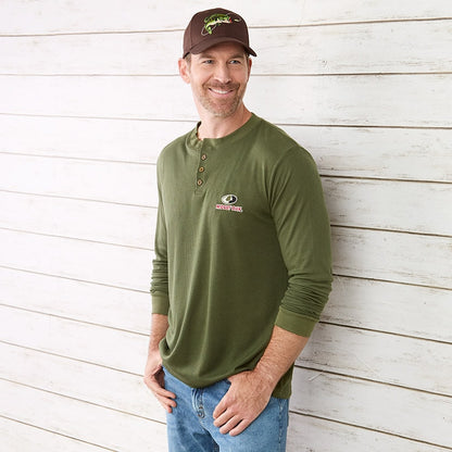 Men's Mossy Oak Long Sleeve Shirt with Buttons