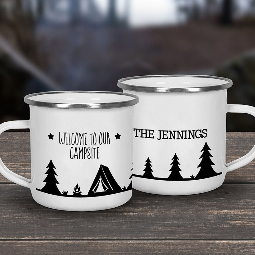 Personalized Welcome To Our Campsite Camp Mug 11 oz