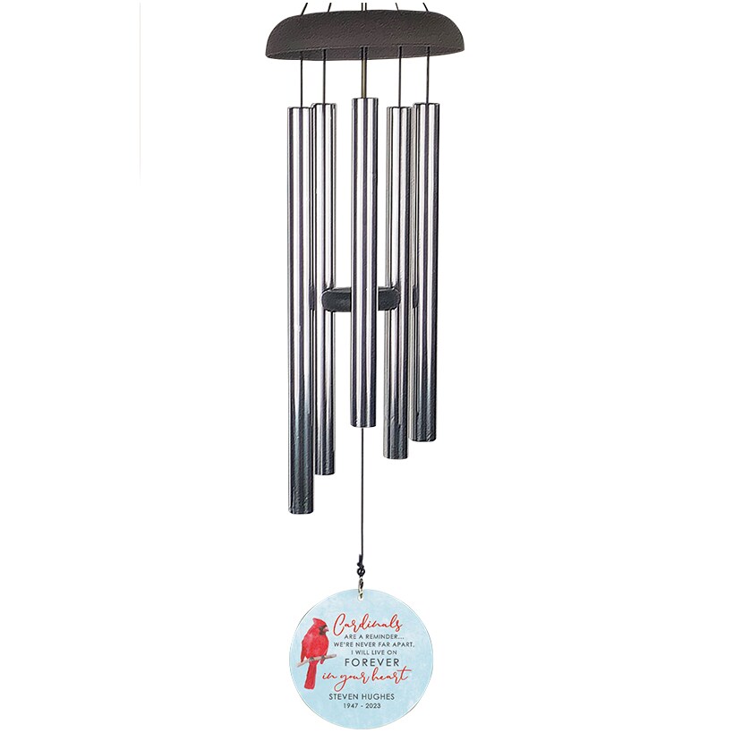 Personalized Cardinal Memorial Windchime 30"