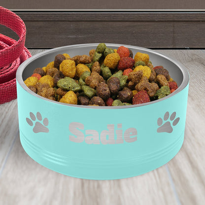 Personalized Pet Paw Print Polar Camel Pet Bowl