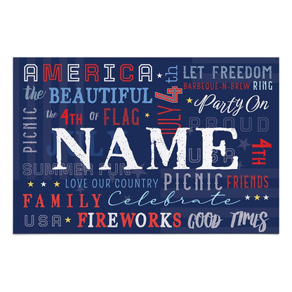 Personalized Independence Day Doormat