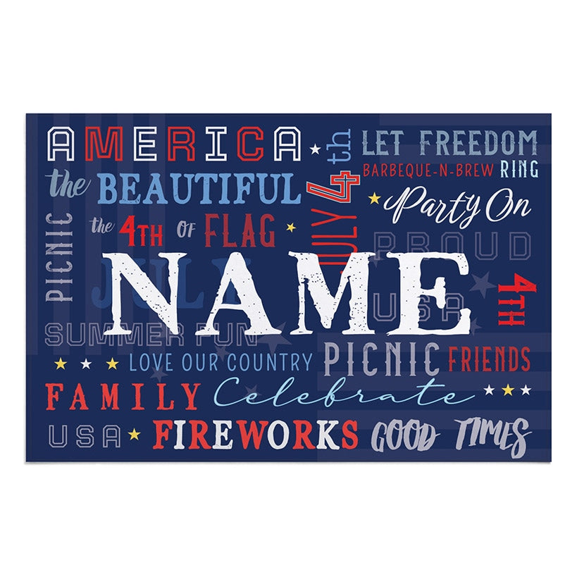 Personalized Independence Day Doormat