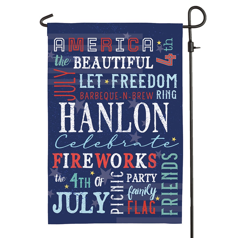 Personalized Independence Day Garden Flag