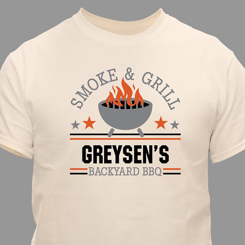 Personalized Backyard BBQ T-Shirt Natural