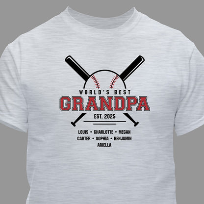 Personalized Baseball World's Best Men's T-Shirt