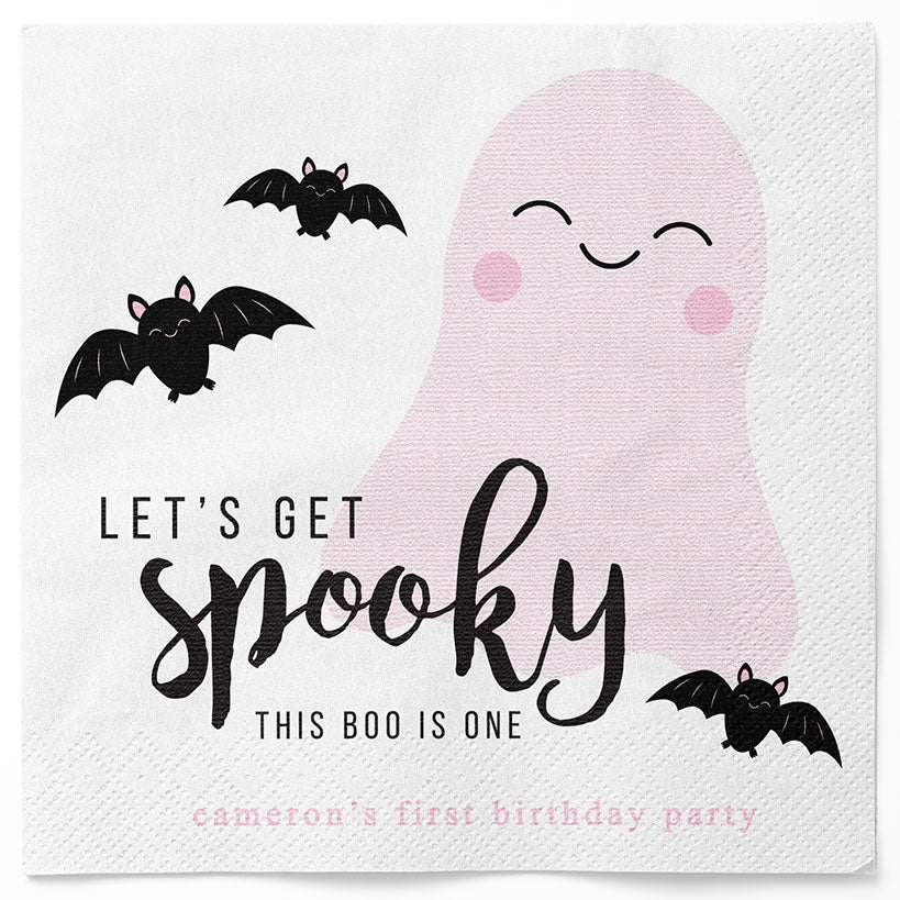 Personalized Halloween Spooky Birthday Napkins#select-count_100-ct.