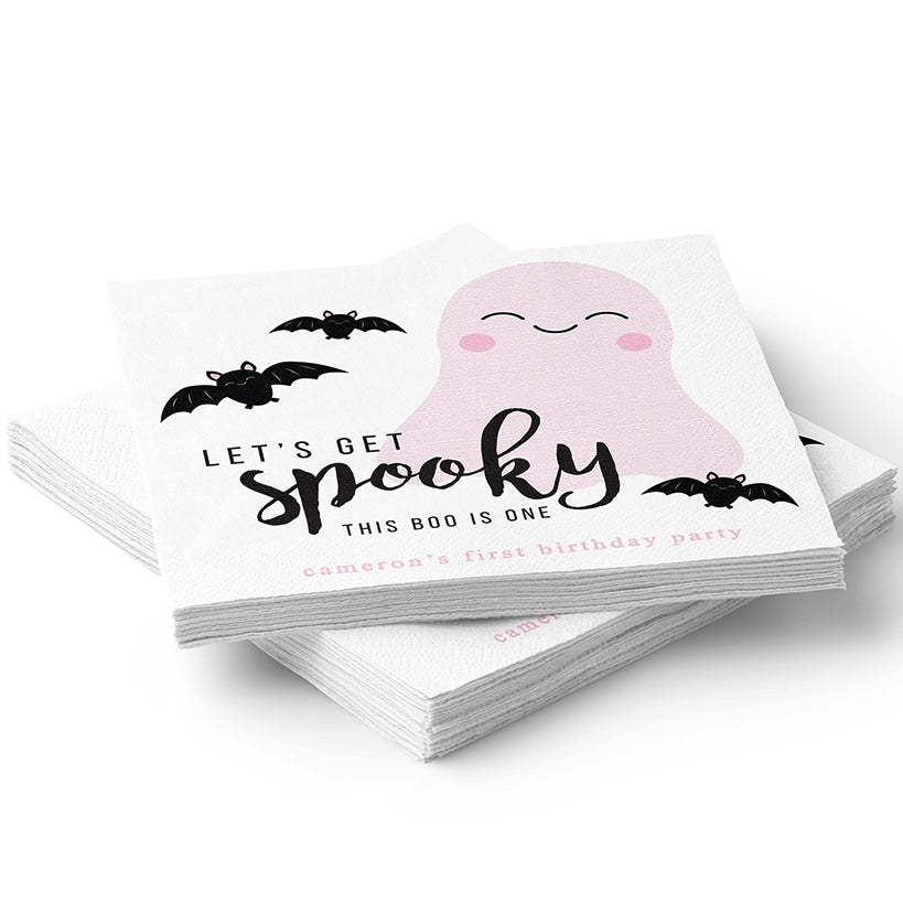 Personalized Halloween Spooky Birthday Napkins