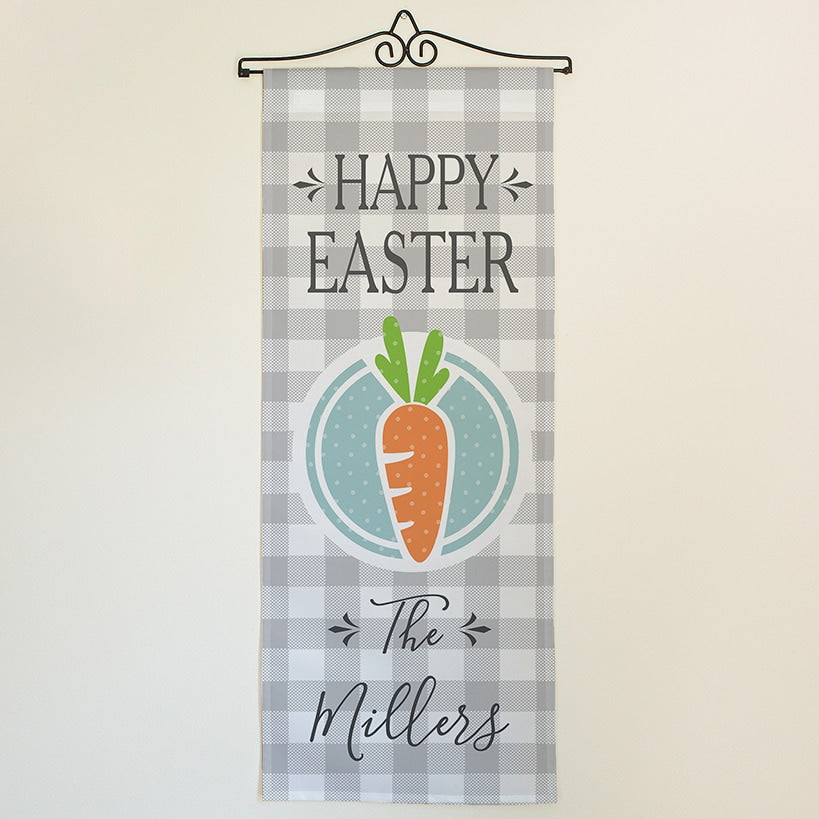Personalized Happy Easter Carrot Wall Hanging