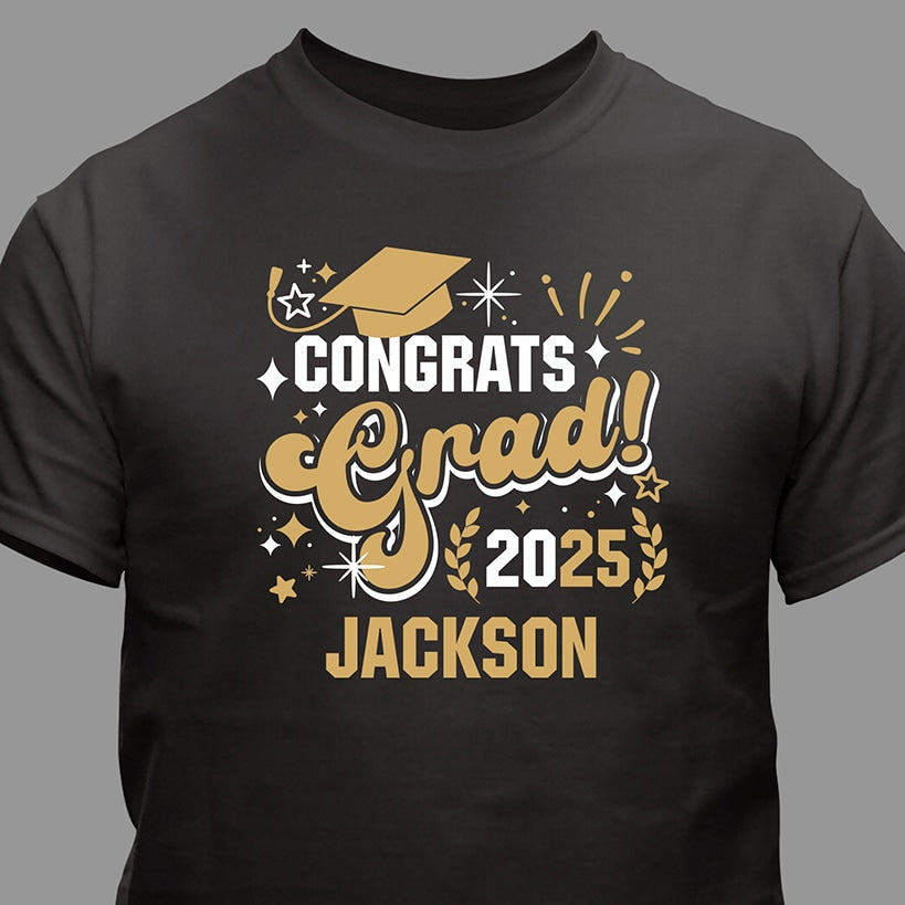 Personalized Congrats Grad with Year T-Shirt