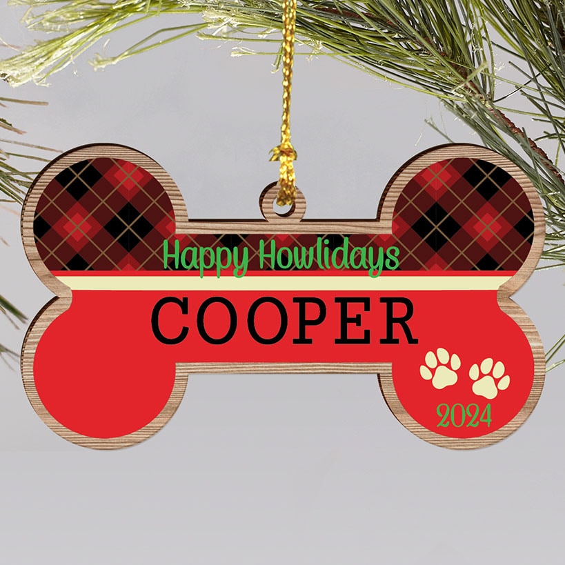 Personalized Dog Bone Ornament