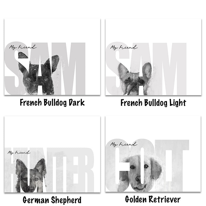 Personalized "My Friend" Dog Wall Hangings#select-size_11"-x-14"