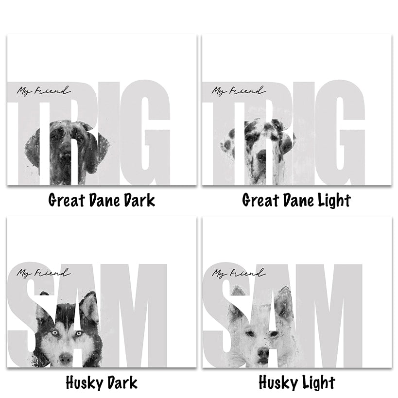 Personalized "My Friend" Dog Wall Hangings#select-size_11"-x-14"