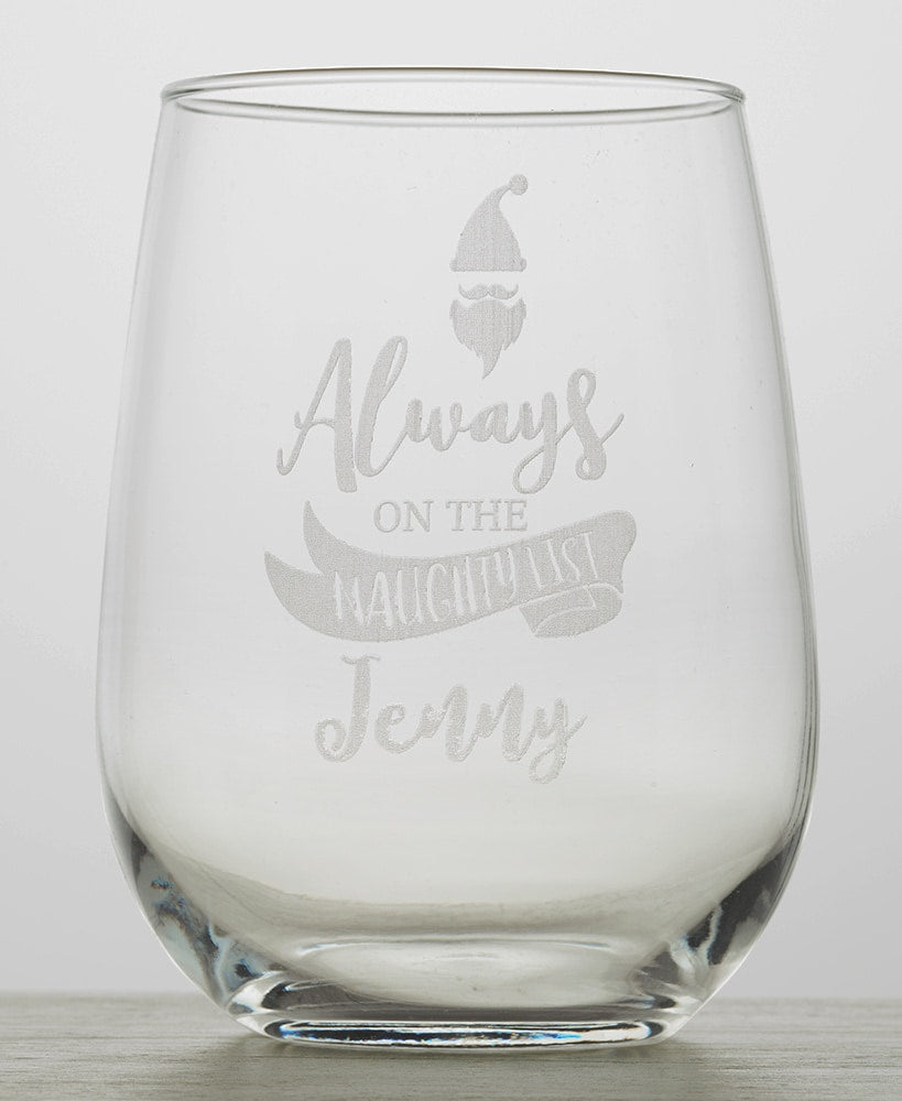 Personalized Etched Wine or Beer Glass