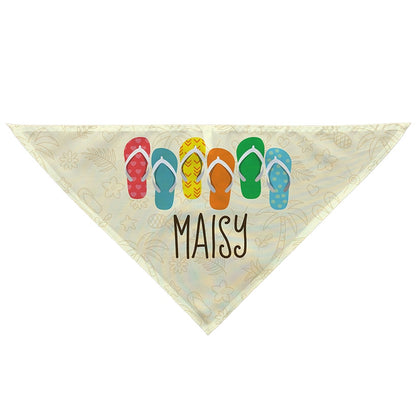 Personalized Dog Bandana Flip Flops