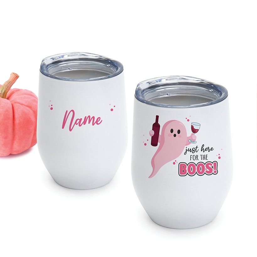 Personalized Here for the Boos Ghost Stemless Wine Tumbler